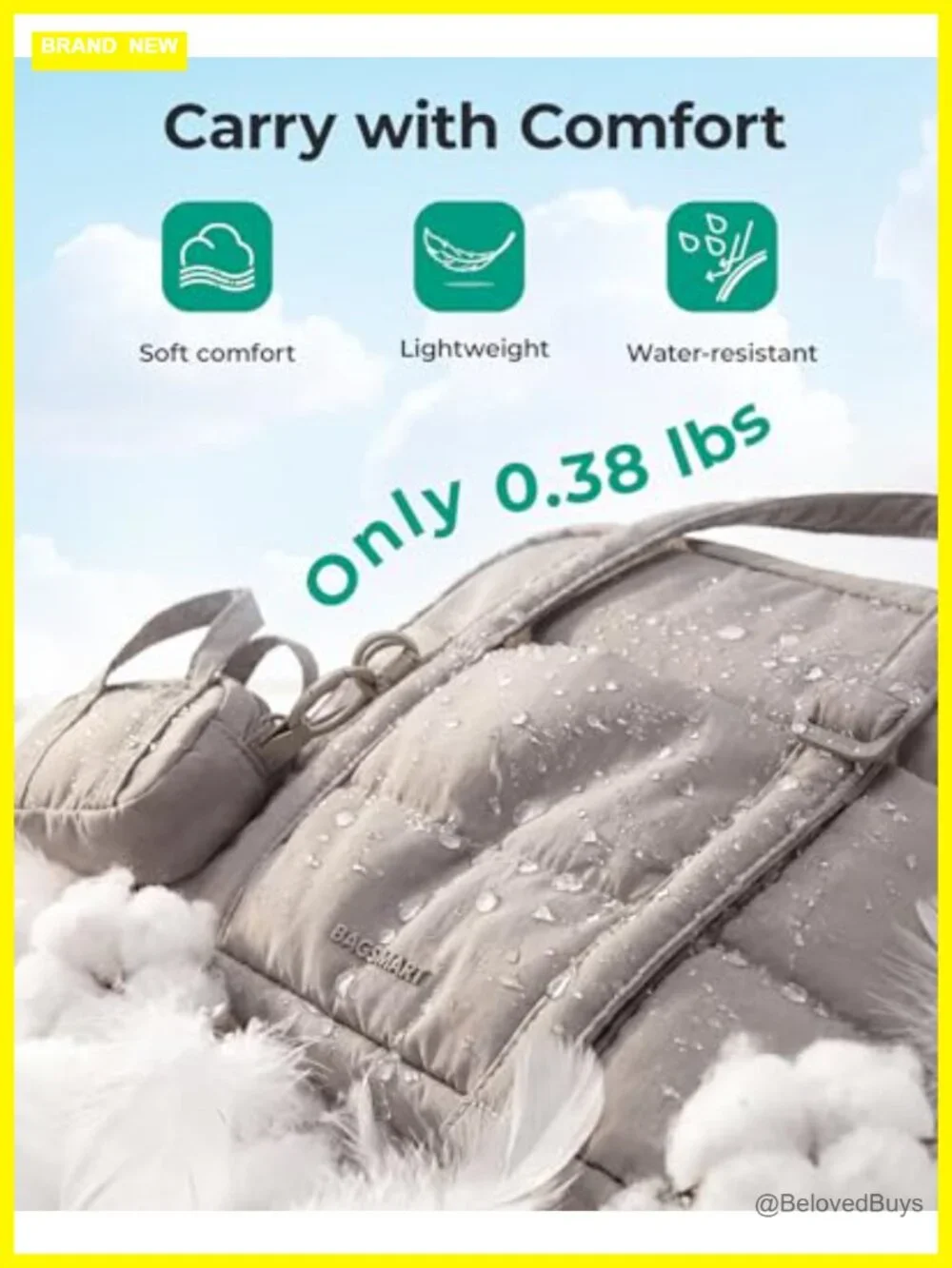 Puffer Shoulder Bag Lightweight Small Tote Hobo Handbag with Pockets